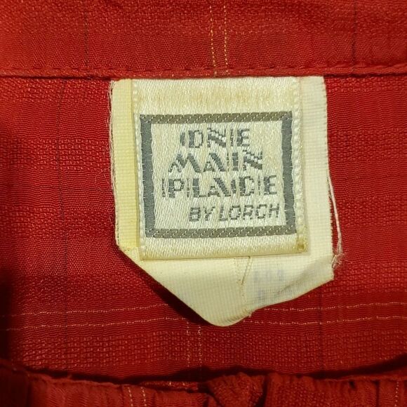 Vintage Red Textured Peter Pan Collar Lorch 9/10 CottageCore Festival Unique - Picture 7 of 8